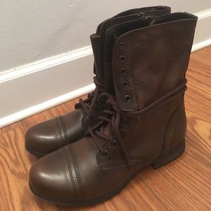 Steve Madden Troopa Brown Combat Boots